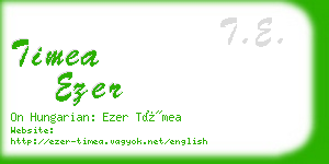 timea ezer business card